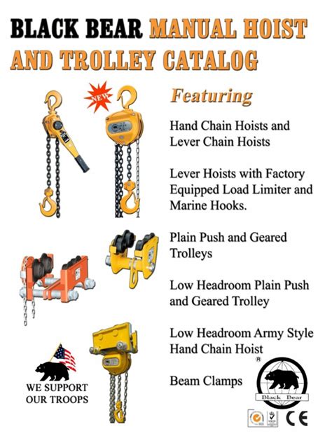 black bear hoist catalog.